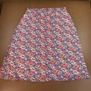 Wednesday's Girl Women's Plus Size 24 Vintage Floral Button Through Midi Skirt